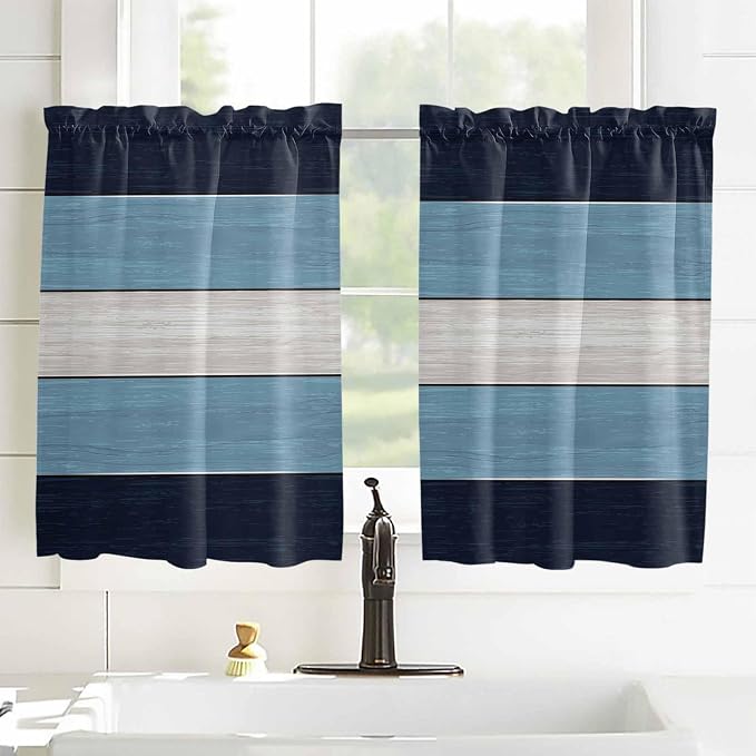 Vintage Country Woodcuts Window Valance Curtains, 2 Panel - Image 4
