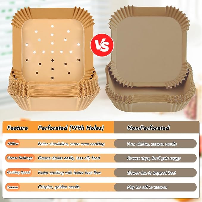BYKITCHEN Perforated Air Fryer Liners - Image 3