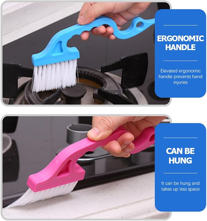 VILLCASE 8pcs Window Groove Cleaning Brush Set Stiff Bristles - Image 6