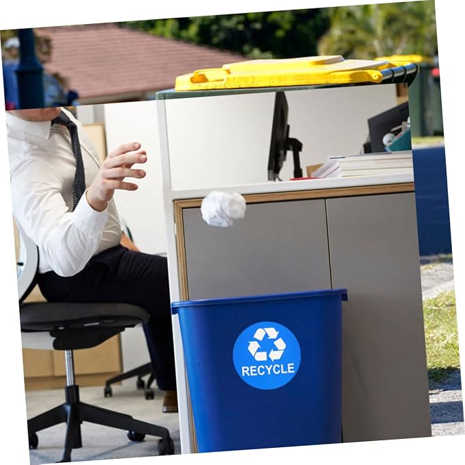 8pcs Trash Can Stickers for Waste Sorting Garbage Classification Decals Black - Image 8