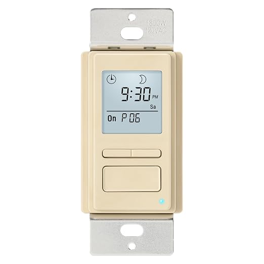 Ortis 7 Day Programmable in-Wall Timer Switch, Sunrise Sunset Timer, Digital by SafeEfficientToolSwitches