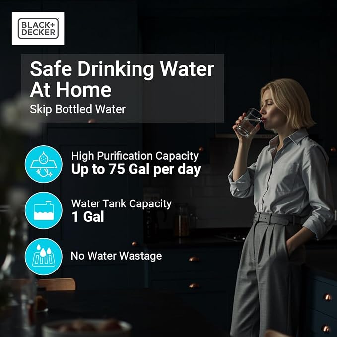 BLACK+DECKER Countertop RO+UV Water Filter | Hot and Ambient Water | 5-Stage - Image 5
