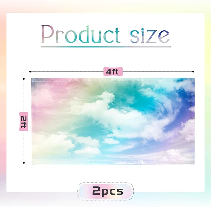 Hortsun Pack of 2 Fluorescent Light Covers 4 x 2 Feet Magnetic Ceiling Light - Image 2