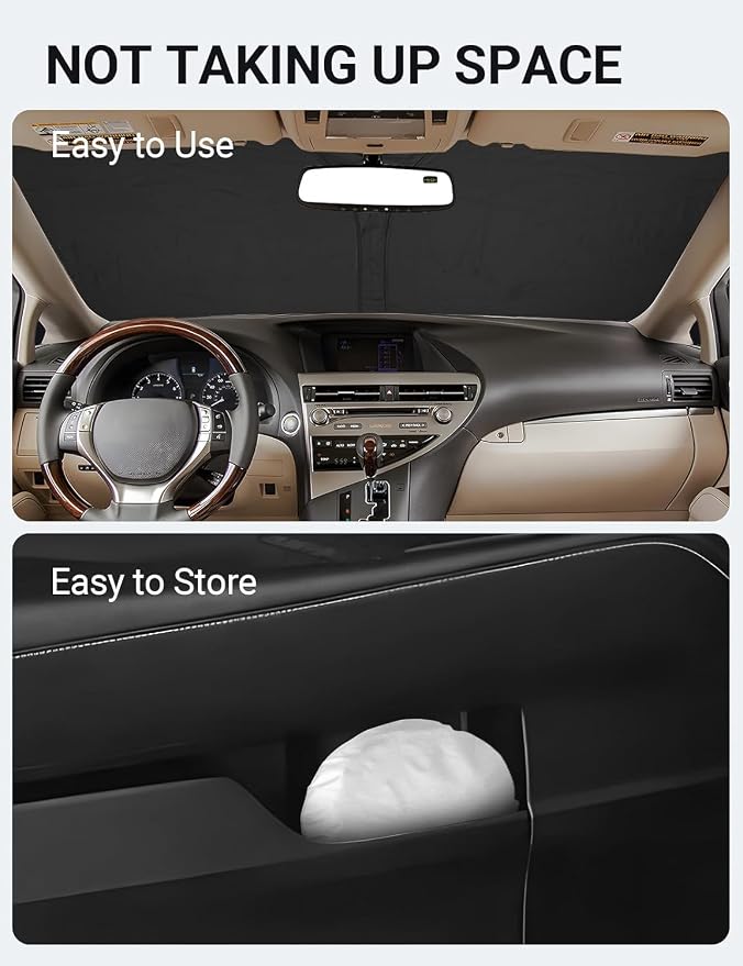 Proadsy 2026 Upgrade Front Windshield Sun Shade Foldable Sunshade Protector - Image 9