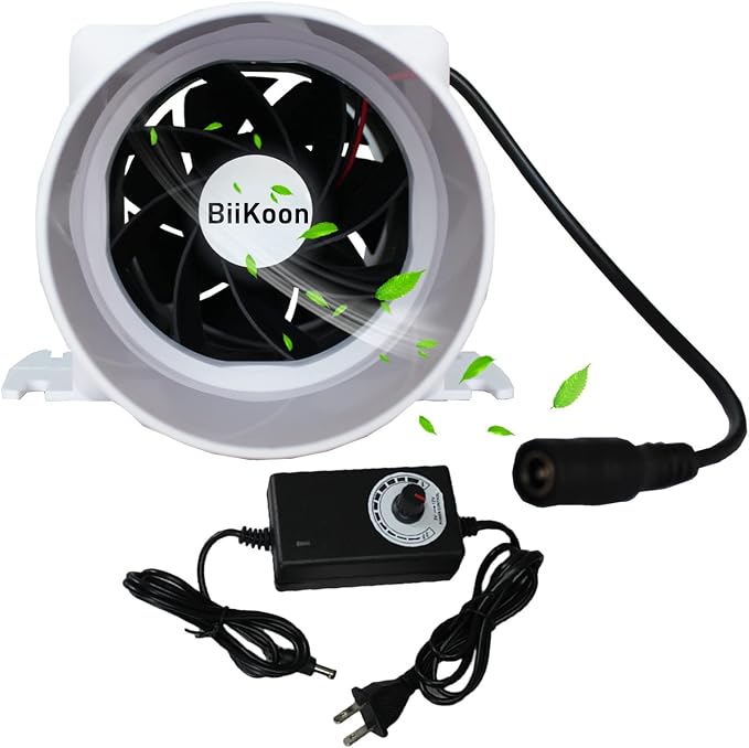 3 Inch 53 Cfm Inline Duct Ventilation Fan HVAC Exhaust Intake Fans 12V 10W Vent by Unknown