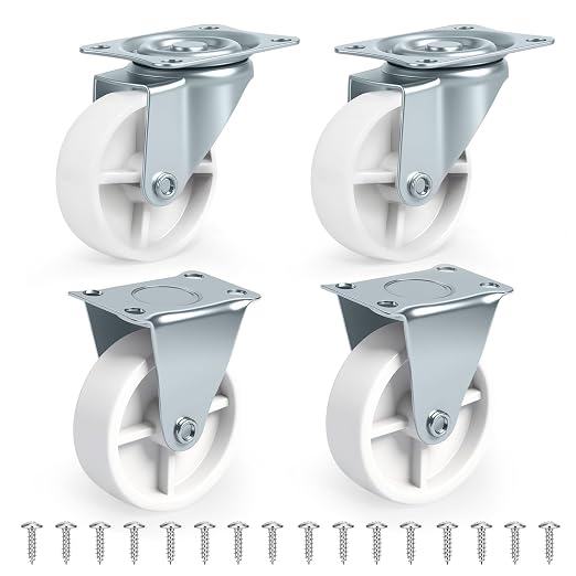 2 Inch Fixed and Swivel Casters Set of 4 by Unknown