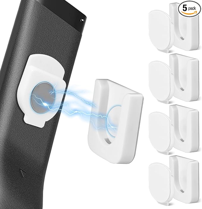 Remote Control Holder Wall Mount 5 Pack Magnetic Control Organizer Containers by MAWFOZIN