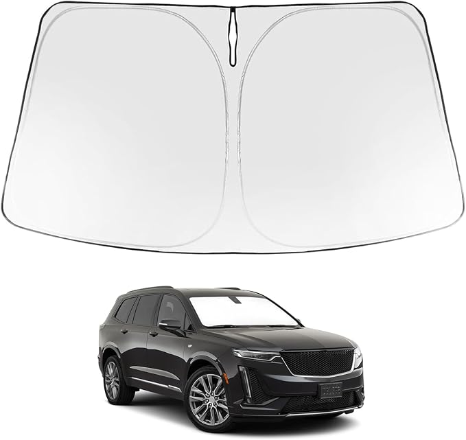 Proadsy Windshield Sun Shade for Cadillac XT6 2020-2025 2026 Foldable Front by Proadsy