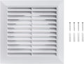 4 Inch Fit - White Plastic Vent Cover - Exhaust Dryer Vent Cover - Built-in by HVACOV