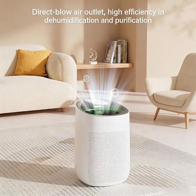 1000ml Dehumidifier w/Air Purifying Function, True HEPA Filter, Auto Shut off - Image 2