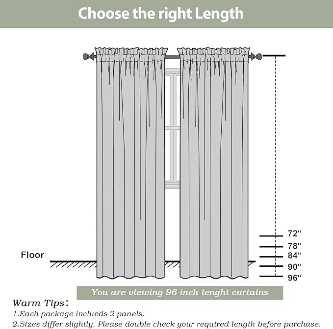 OWENIE White Sheer Curtains 96 Inches Long, Elegant Sheer Curtains for Bedroom, Window Voile Sheer Curtain Panels/Drapes/Treatment for Living Room, 2Pcs, Each 42" W x 96" L