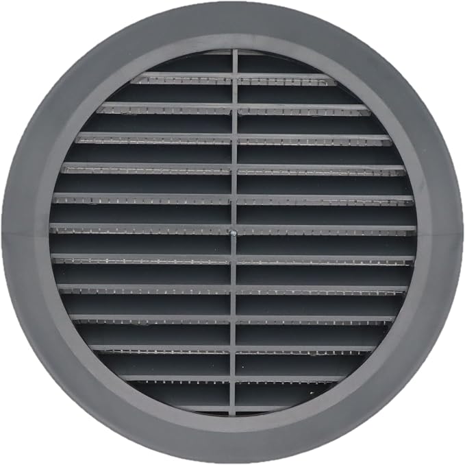 Graphite/Gray 5" Inch Round Ventilation Grille by ECOPROVENT