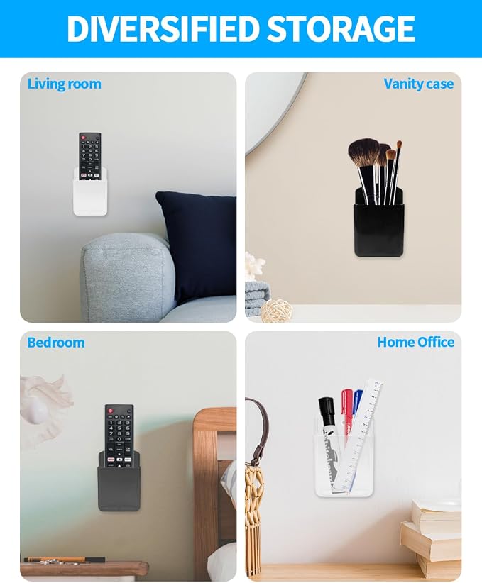 4 PCS Remote Control Holders Wall Mount, Self Adhesive TV Air Conditioner - Image 7
