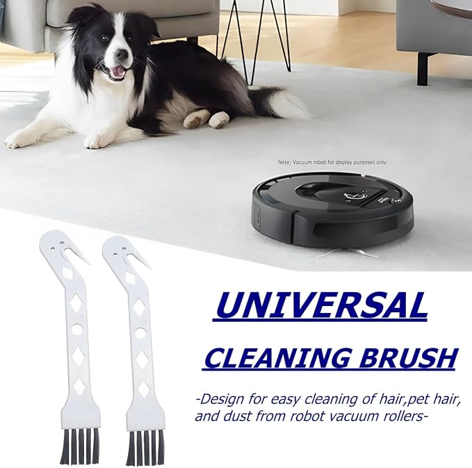 2 Packs Handheld Vacuum Cleaning Brush, Sweeping Robot Cleaner Brush, Universal - Image 2