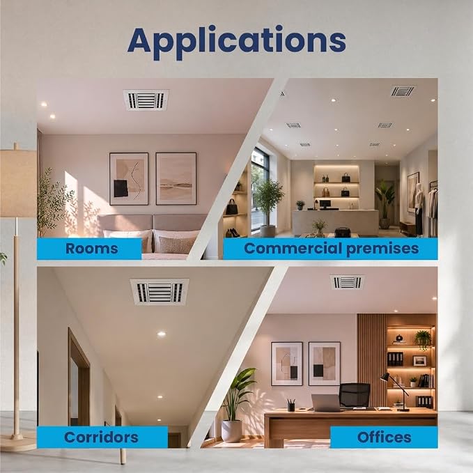 10x6 Inch Aluminum 3-Way Air Vent Register Wall Ceiling HVAC Cover - Image 5