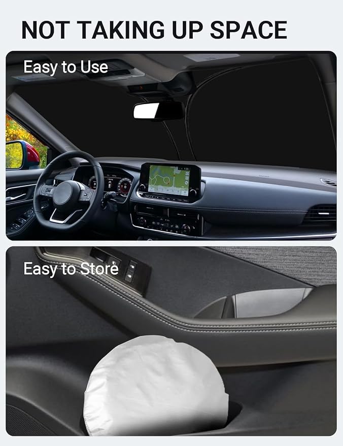 Proadsy Windshield Sun Shade Custom Fit Nissan Rogue 3rd Gen. 2021-2026 4-Layer - Image 9