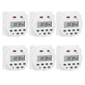 6Pcs Timer Switch, DC/AC 12V 16Amp, Digital LCD Power Programmable Timer Time by Weasch
