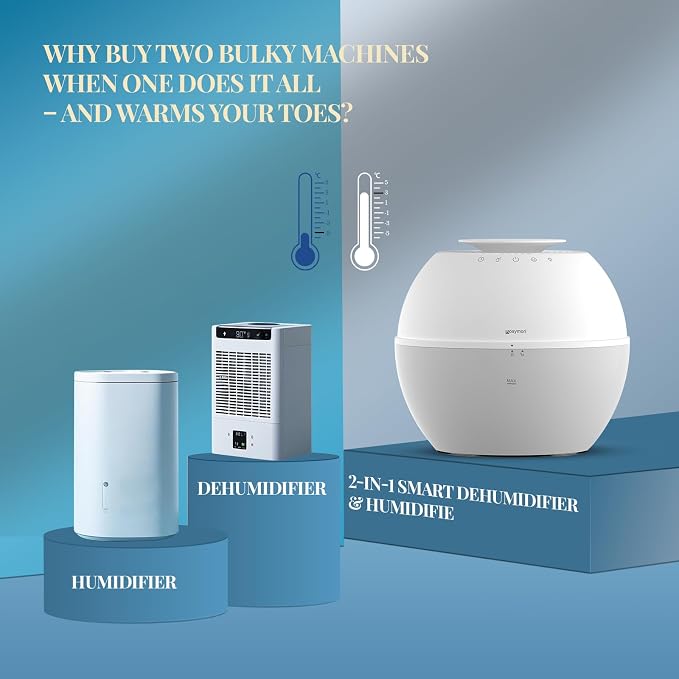 Dual-Function Humidifier & Dehumidifier Combo Air Purifier 152oz Water Tank - Image 11