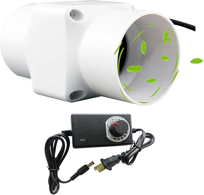 2“ Inline Duct Fan 12V 22 Cfm HVAC Quiet Exhaust Blower Small Ventilation Fan by Unknown