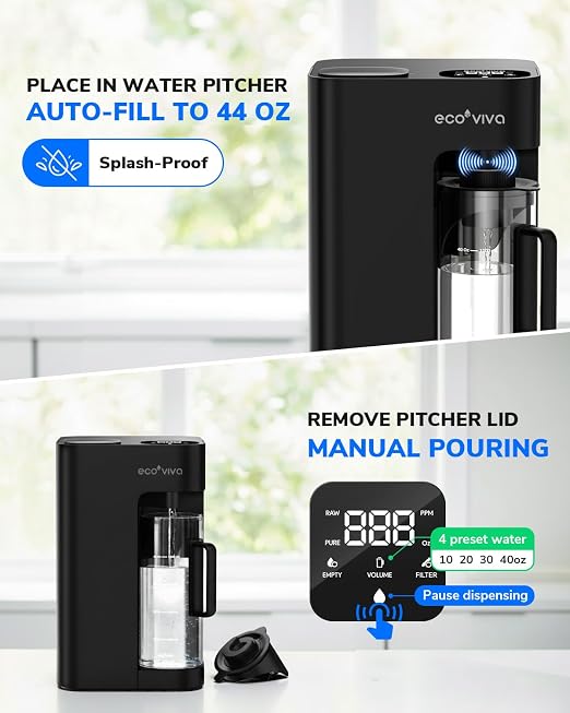 Ecoviva Mate 3 Countertop Reverse Osmosis Water Filter, 8-Stage RO Water - Image 3