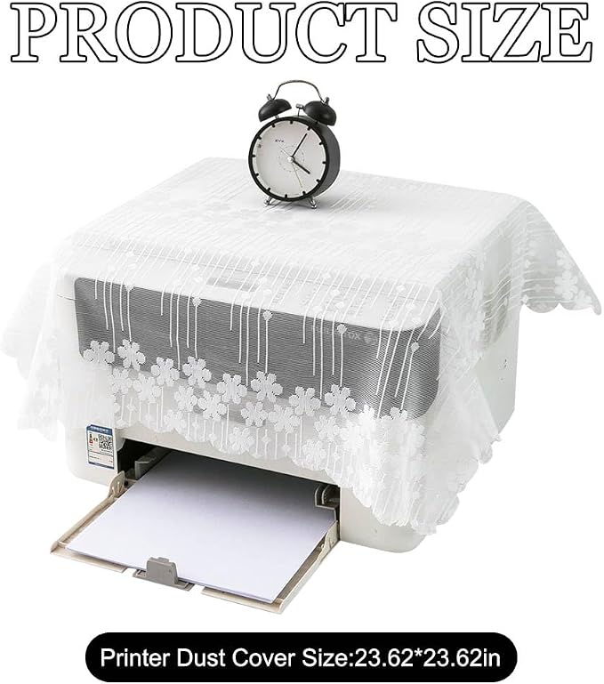 Vintage Floral Lace Dust Cover for Printer Antistatic Printer Dust Cover - Image 7