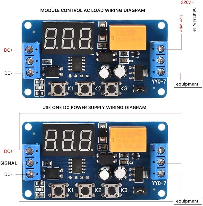 Adjustable Timer Module Time Delay Switch Module 3V 3.7V 4.5V 5V 6V 7.4V Cycle - Image 7