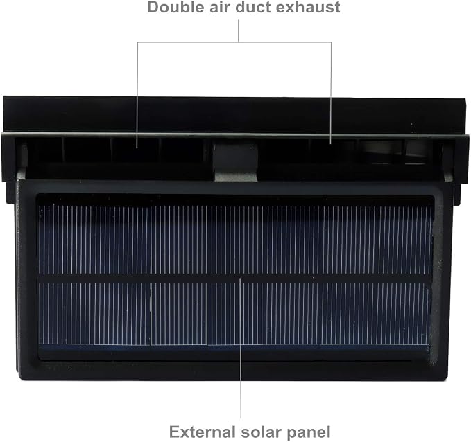 MACHSWON Solar Car Fan, Car Window Fan, Solar Powered Car Exhaust Fan, Car - Image 3