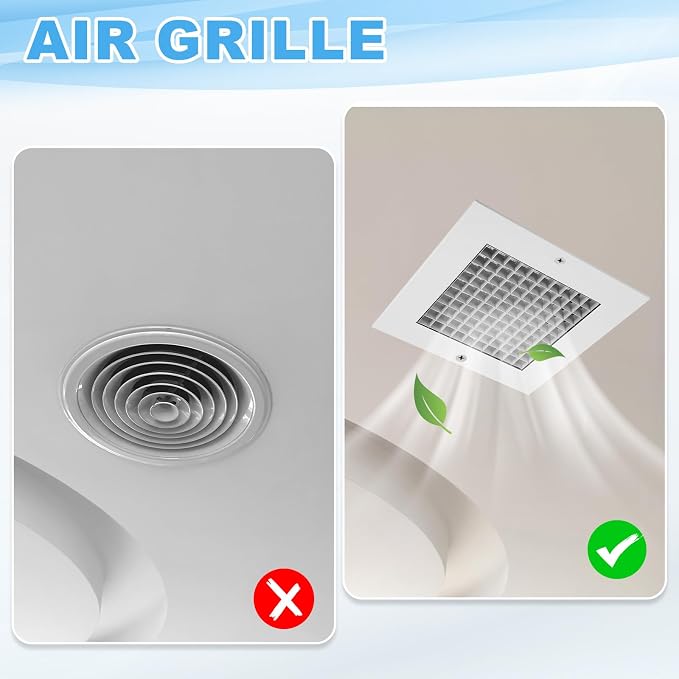 PATIKIL 2Set Eggcrate Air Return Grille Vent Cover 8 x 8 Inch, Cube Core - Image 5
