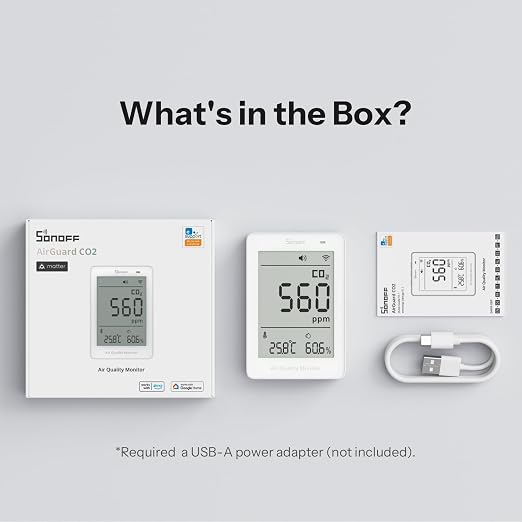 SONOFF AirGuard SAWF-08P, Smart Indoor Air Quality Monitor, Matter Compatible - Image 7
