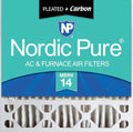 Nordic Pure 20x20x5 Pleated MERV 14 Plus Carbon Air Filters 1 Pack | Actual by NordicPure