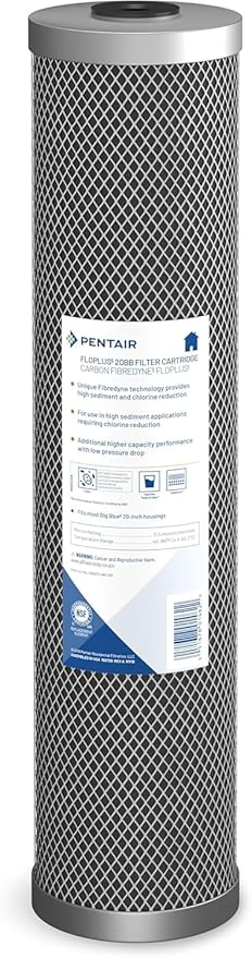 Pentair Pentek FloPlus-20BB Big Blue Carbon Water Filter, Whole House Modified by PENTAIRPENTEK
