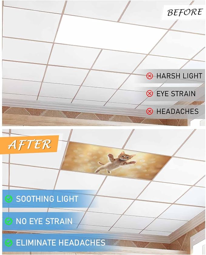 Cute Orange Cat Fluorescent Light Covers - Image 6