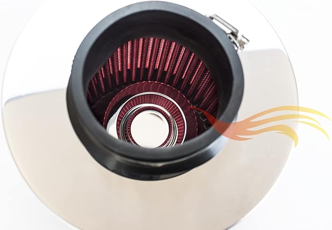 Rtunes Racing Short Air Intake System Kit + Filter Combo Red Compatible - Image 4