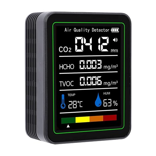 Zunate 5 in 1 Air Quality Tester, Portable Digital Detector - Image 3