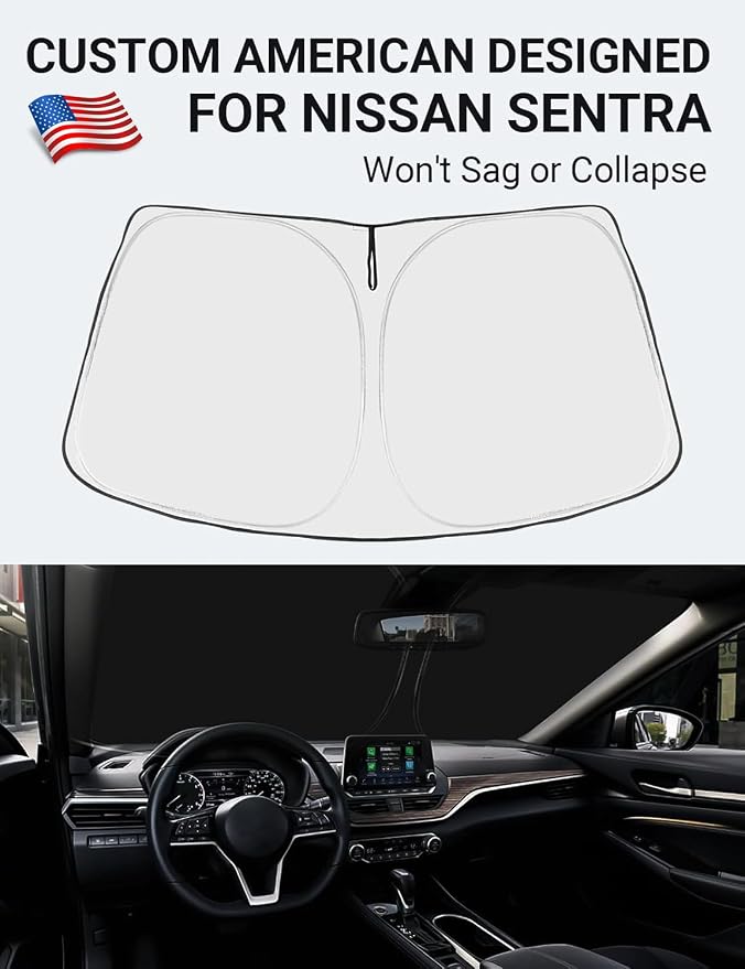 Proadsy Windshield Sun Shade for Nissan Sentra 2026 2025 2024 2023 2022 2021 - Image 2