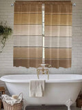 Vintage Brown Gradient Wood Grain Window Valance Curtains, Farmhouse Wood Barn by IDOWMAT