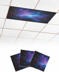 Yukro 3 Pack Starry Sky Fluorescent Light Covers Dark Blue and Purple Space by Unknown