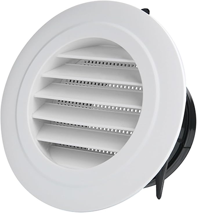 High-Efficiency Fresh Air System Accessories, 75mm Round Black and White ABS by Unknown