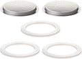 2Pcs Filter with 3Pcs Silicone Gasket Seals by Theperfectcombinationofcoffeehomeandhealthylivingmakingeverydayadayofrituals