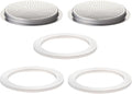 2 Pcs Filter with 3 Pcs Silicone Gasket Seals by Theperfectcombinationofcoffeehomeandhealthylivingmakingeverydayadayofrituals