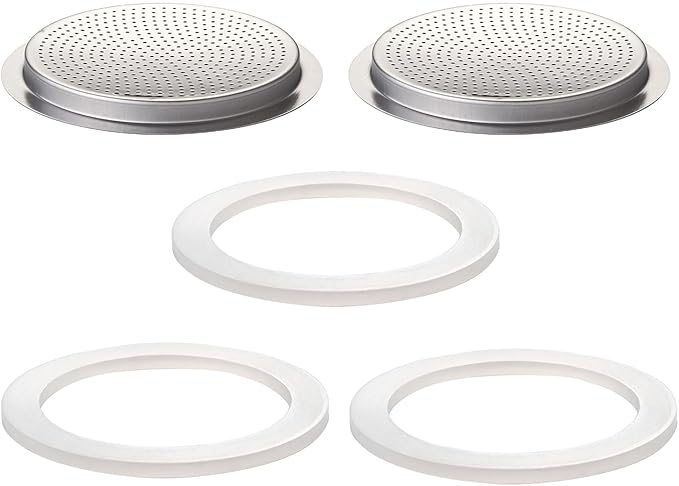 2 Pcs Filter with 3 Pcs Silicone Gasket Seals by Theperfectcombinationofcoffeehomeandhealthylivingmakingeverydayadayofrituals