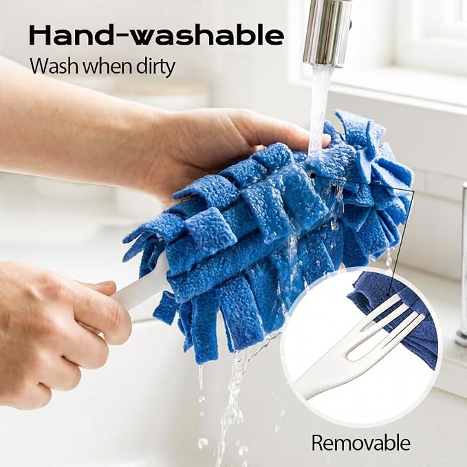 360° Electrostatic Duster Refills, 2026 New Washable & Reusable Microfiber Pads - Image 5