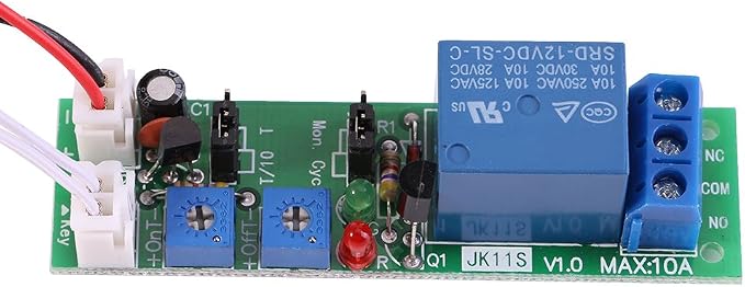 1pc DC 12V/24V Adjustable Cycle Times Switch Module Delay On/Off Timer Delay by Hilitand