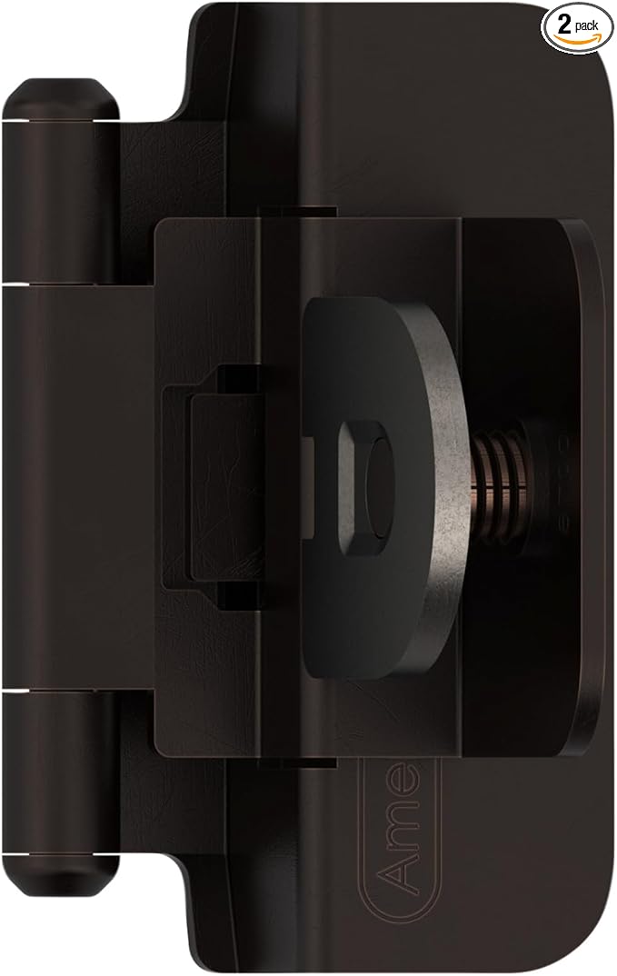 Amerock | Double Demountable Cabinet Hinge | 3/8 inch Inset Hinge | Satin by Amerock