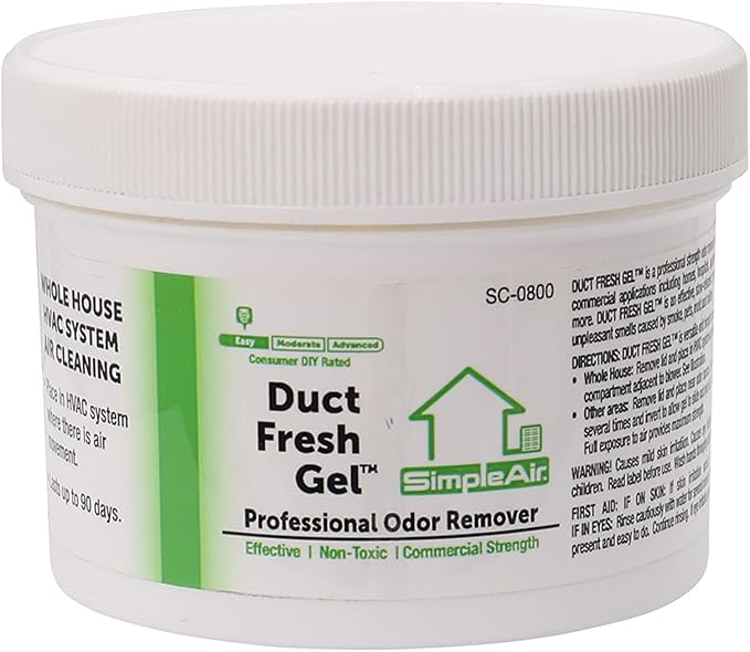 Duct Fresh Gel - HVAC Air Freshener, Deodorizer Non Toxic by SimpleAir