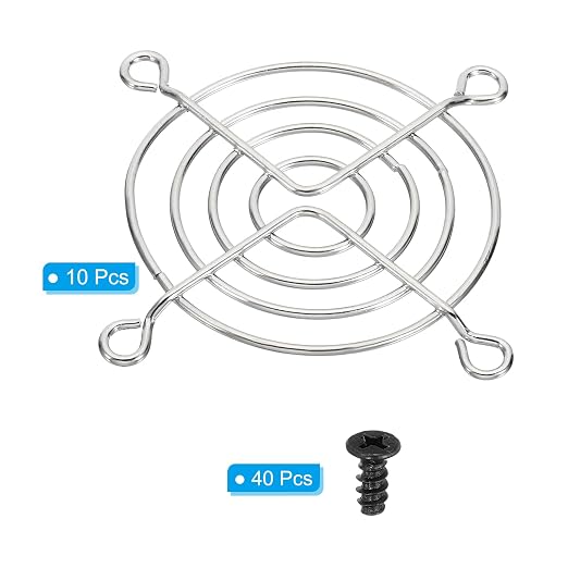 PATIKIL 60mm Fan Grill with Screws, 10 Pack Chrome Plated Iron Frame Ventilator - Image 3