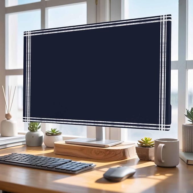 Pure Color Deep Blue Theme Indoor TV Cover, Elastic TV Screen Protector - Image 5