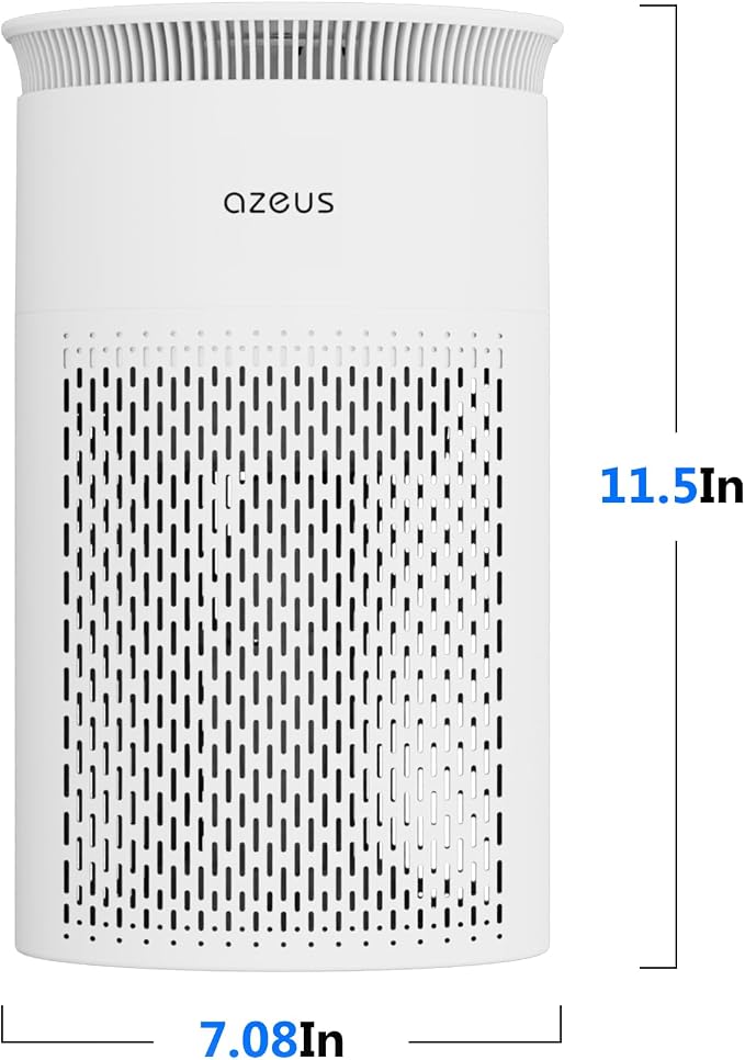 Azeus C8 True HEPA Air Purifier, 5-Stage Filtration, 360° Air Intake, - Image 10