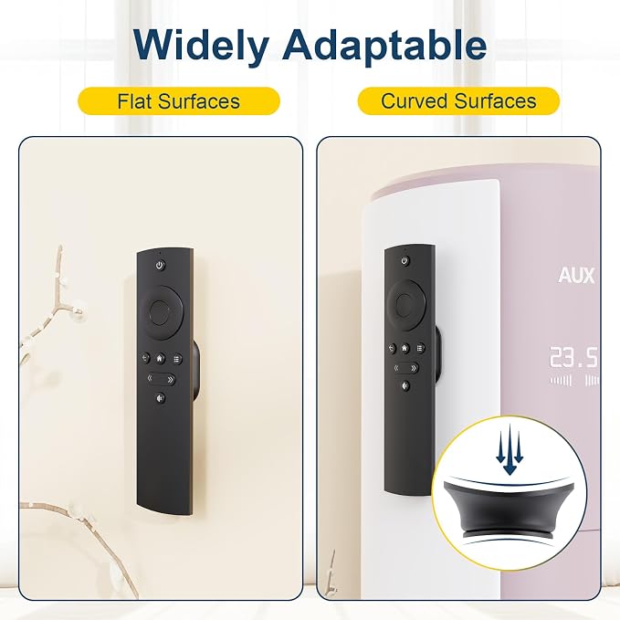 Magnetic Remote Control Holder Self-Adhesive Wall Mount, 6 Pack Upgraded - Image 2