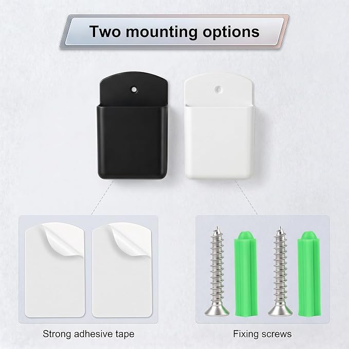 2 PCS Remote Control Holder Wall Mount, TV Remote Control Holder, Self Adhesive - Image 3